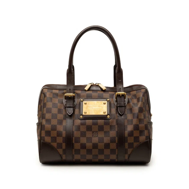 Brown Louis Vuitton Damier Ebene Berkeley Handbag in Brown Canvas from Designer Revival