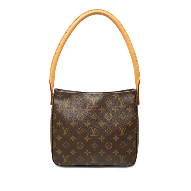 Brown Louis Vuitton Monogram Looping MM Shoulder Bag in Brown Coated canvas from Designer Revival