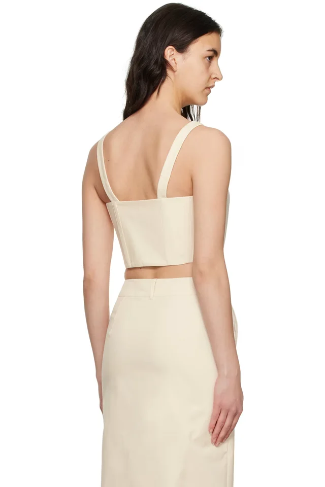 ANNA QUAN Off-White Mae Tank Top, photo 3 of 4 from SSENSE