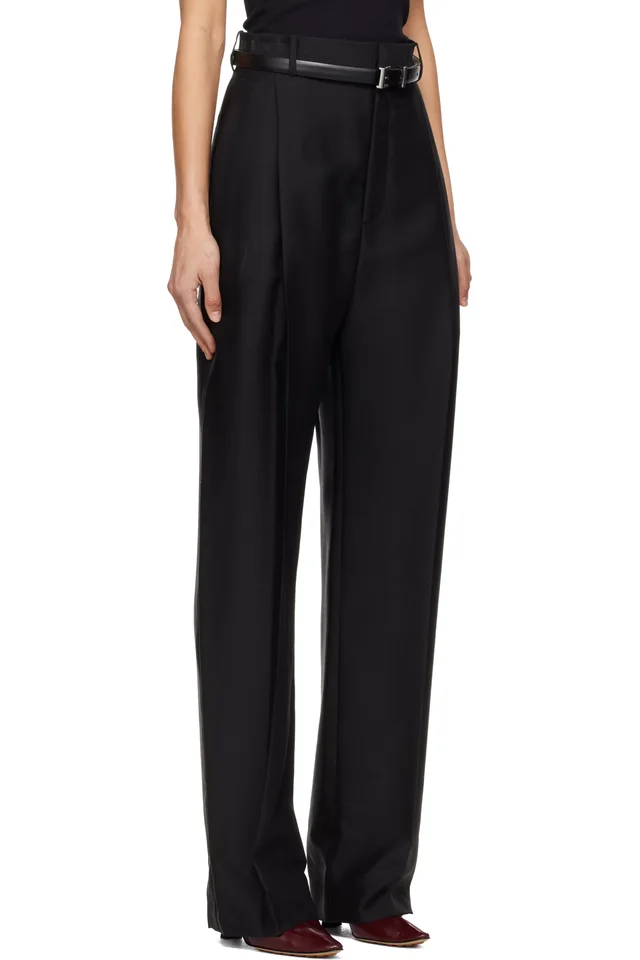 WARDROBE.NYC Black Light Mid Rise Trousers, photo 2 of 4 from SSENSE