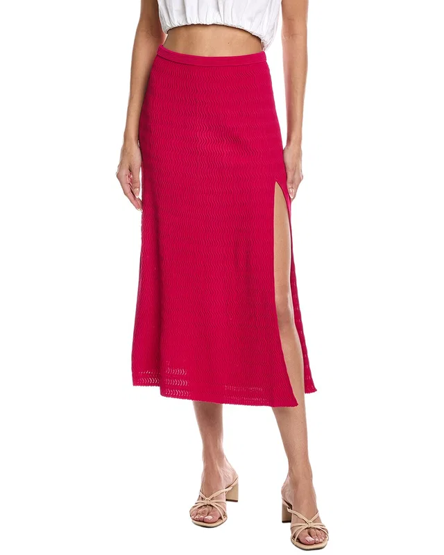 LAPOINTE Crepe Matte Midi Skirt, image 1 of 1 from Gilt