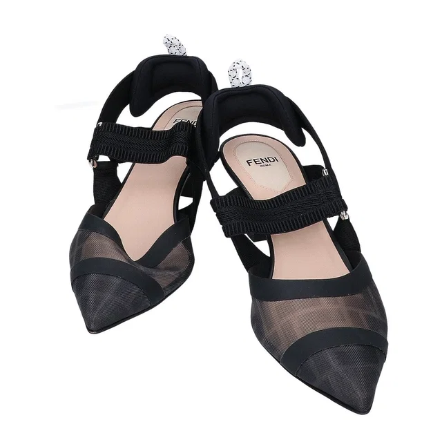 Fendi Colibri Mesh Slingback Pumps Heels from The Reluxe