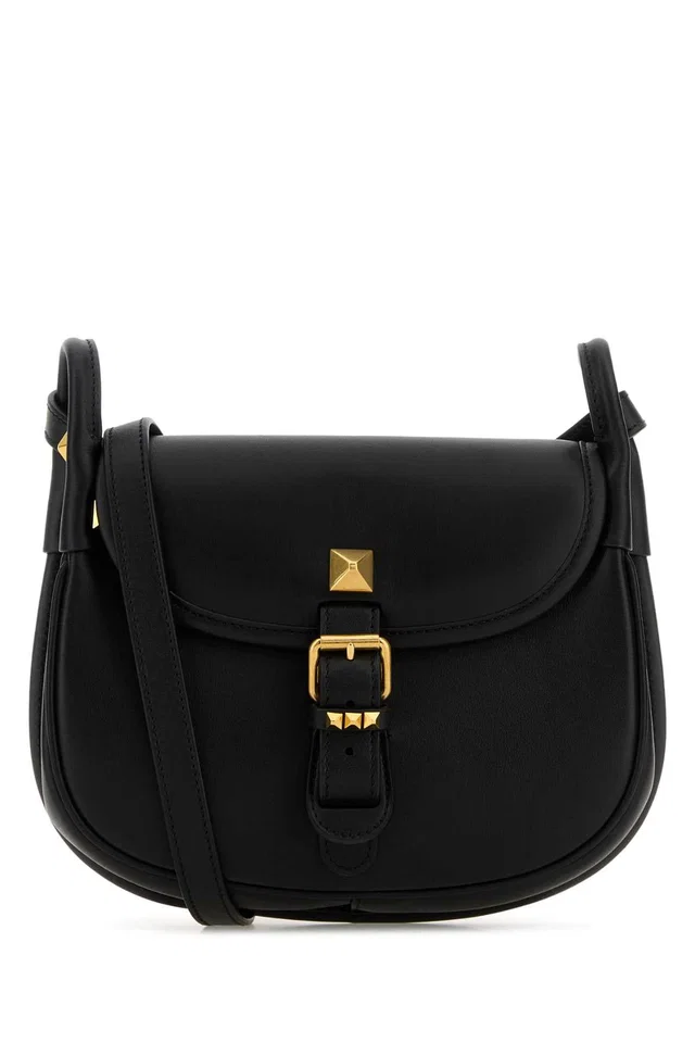 Valentino Garavani Shoulder Crossbody Bag — Black Calf Leather - Bos Taurus in Black Calfskin from HEWI