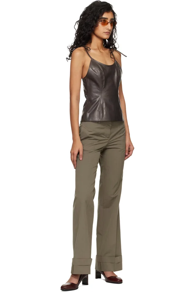 OUR LEGACY Khaki Hip Trousers, photo 4 of 4 from SSENSE