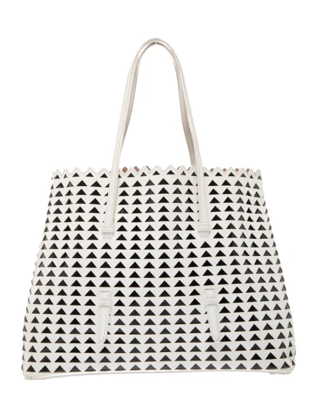 Alaïa Patent Leather Shoulder Bag in white Patent leather from The RealReal