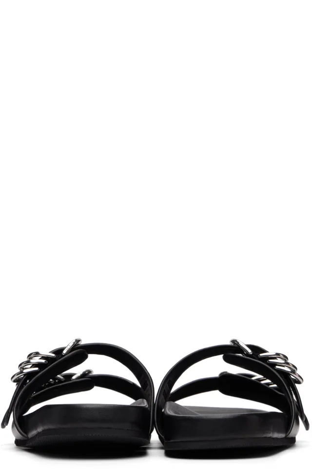 rag & bone Black Rue Leather Sandals, photo 2 of 5 from SSENSE
