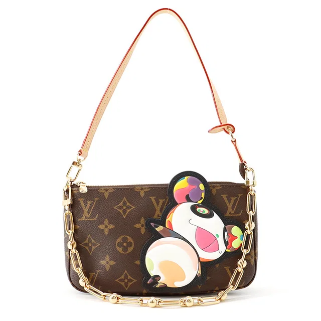 Louis Vuitton × TM Pochette Accessoires PinkM13440 Monogram Panda Takashi Murakami in Leather from GALLERY RARE