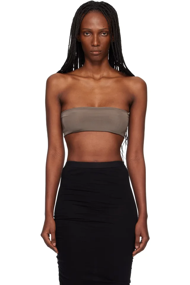 Rick Owens Gray Temple Bandeau Tube Top, image 1 of 1 from SSENSE