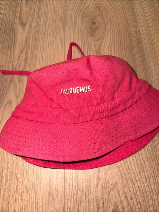 Jacquemus Hot Pink Bucket Hat With Logo in pink from Poshmark