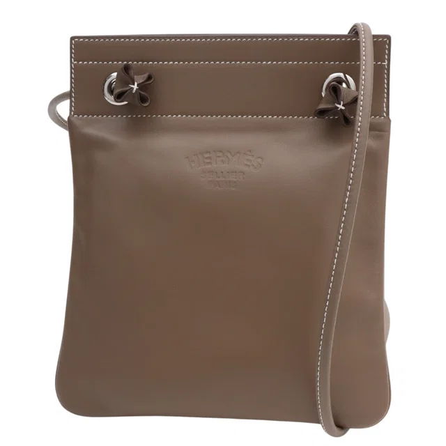 Hermès 2019 Aline mini Etoupe in Taupe Swift leather from VINTAGE QOO TOKYO
