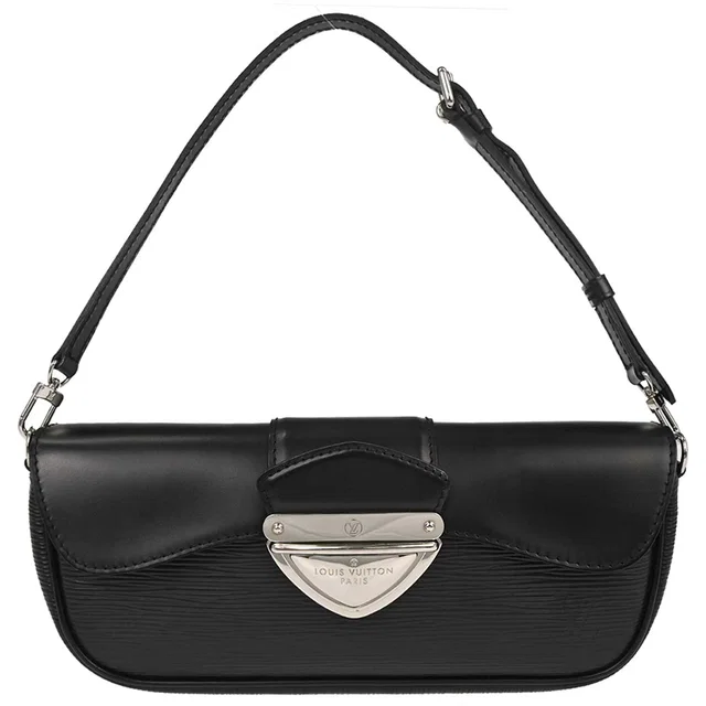 Louis Vuitton Black Epi Pochette Montaigne Handbag M59292 in Black Leather from AMORE Vintage Tokyo