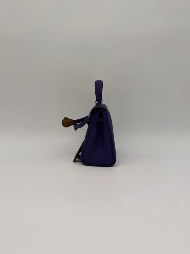 Hermès Kelly Doll Purple/ Dune Swift Palladium Hardware in Purple Swift leather from Luxury Promise, photo 8 of 11