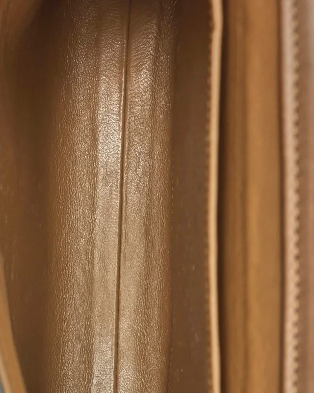 Chanel CC Denim Chocolate Bar Flap Bag in Brown Denim from A Retro Tale, photo 7 of 8