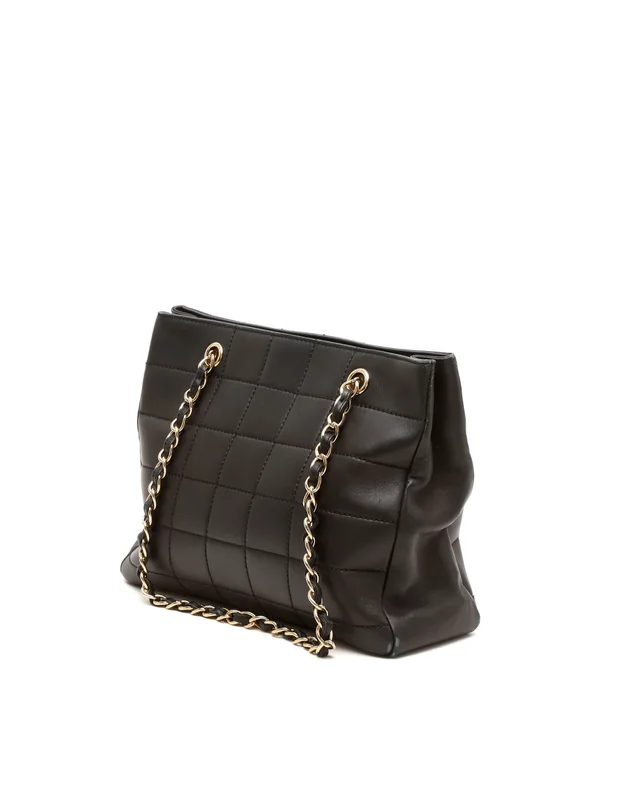 Chanel Chocolate Bar Tote Bag in Brown Leather from A Retro Tale, photo 3 of 10