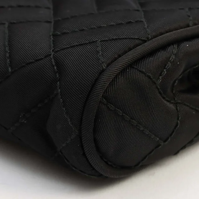 Prada Nylon Logo Plate 2-Way Bag Black in Black Nylon from VINTAGE QOO TOKYO, photo 2 of 2