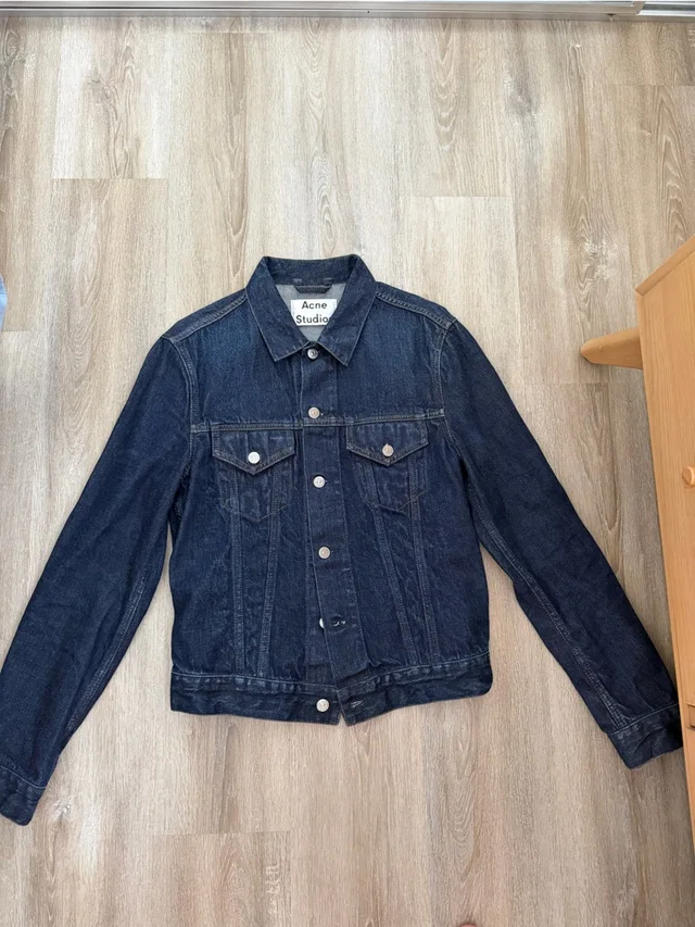 Acne Studios Navy Blue Denim Jacket in blue Denim from Poshmark
