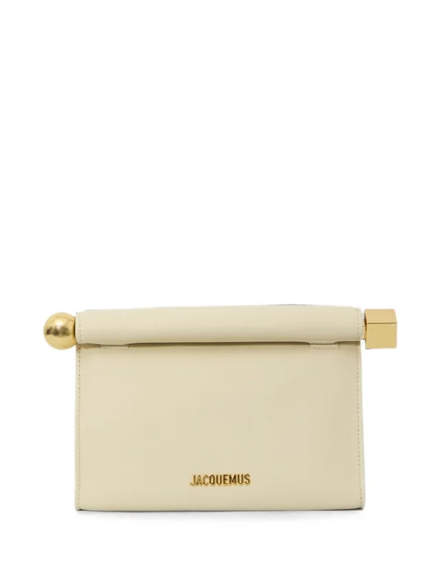 Jacquemus Clutch — Beige Leather in Beige Leather from HEWI