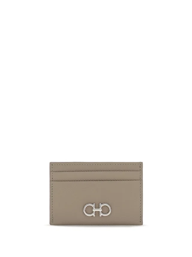 Ferragamo Card Case — Gray Calf Leather Wallets & Purses in Grey Calfskin from HEWI