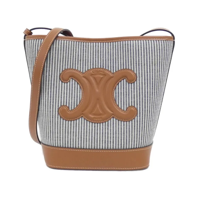 Celine Small Bucket Cuile Triomphe Shoulder Bag in Canvas from The Reluxe