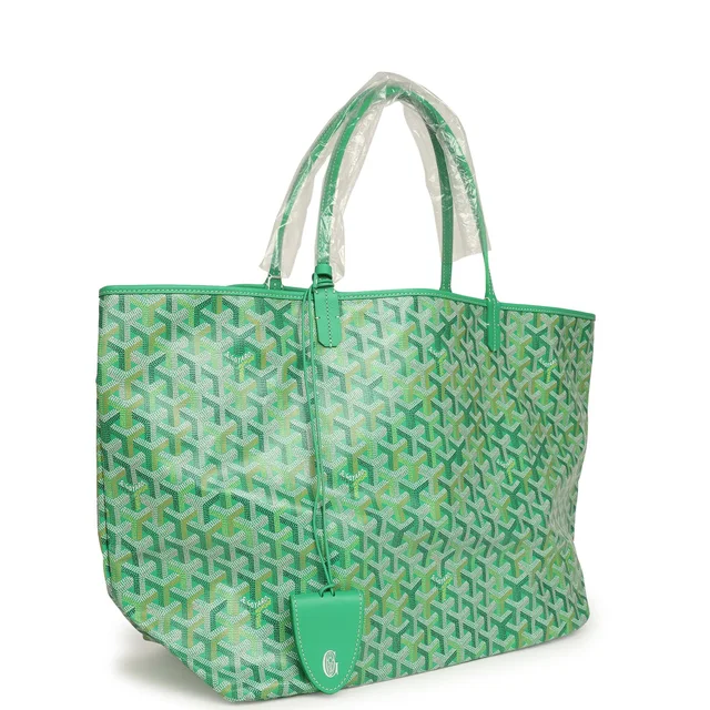 Goyard Goyardine Meadow Green Saint Louis GM Tote Palladium Hardware in Green Calfskin from Madison Avenue Couture, photo 2 of 2