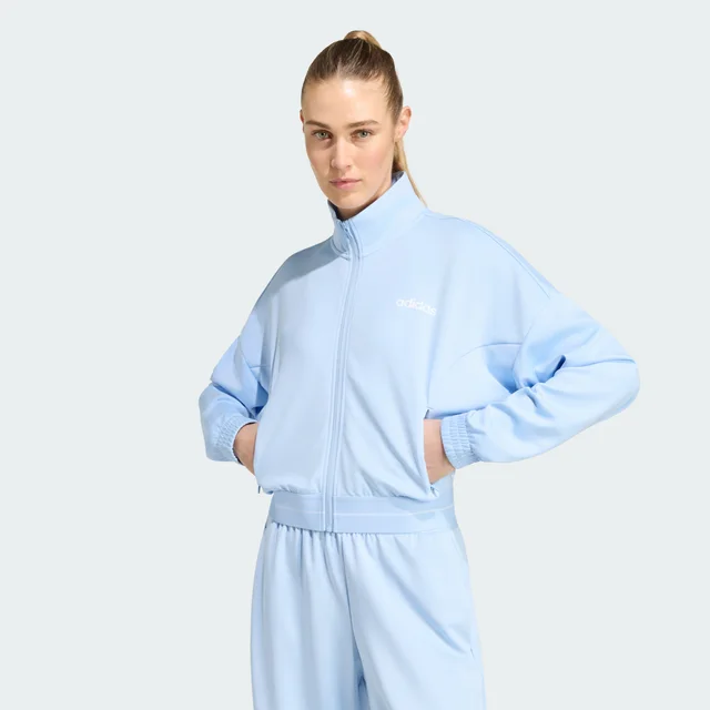 Adidas Hyperglam Cropped Track Top in Blue from adidas (US), photo 1 of 1