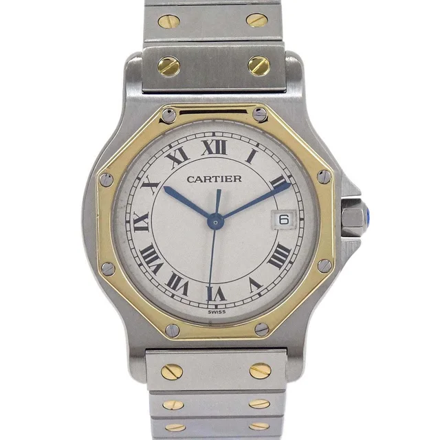 Cartier Santos Octagon MM 28mm Ref.187902 Quartz Watch from AMORE Vintage Tokyo