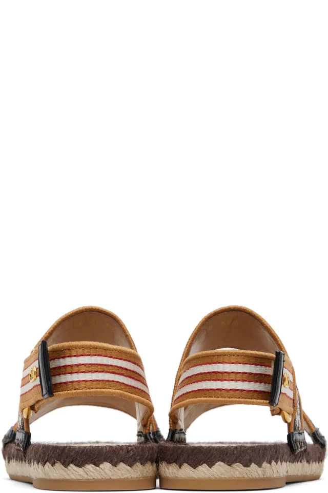 Valentino Garavani Brown Bribri Espadrille Sandals, photo 2 of 4 from SSENSE