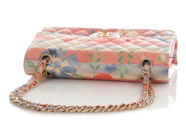Chanel Medium/Large Watercolor Quilted Lambskin Classic Double Flap in Lambskin from Ann's Fabulous Finds, photo 7 of 9
