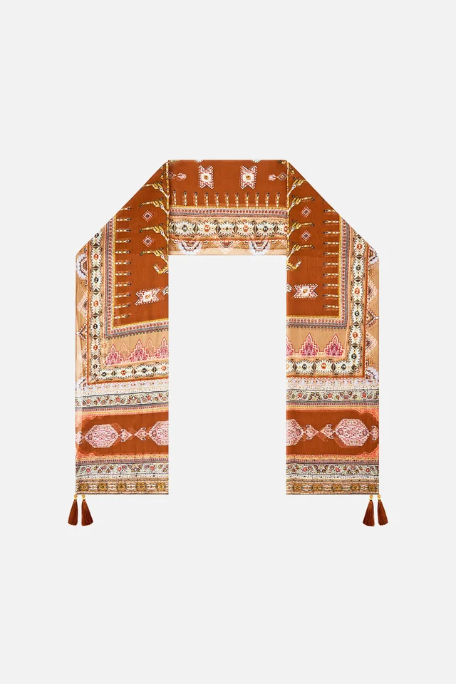 Camilla eBoutique LONG SILK CRINKLE CHIFFON SCARF FABRIC OF TIME from CAMILLA, photo 1 of 1