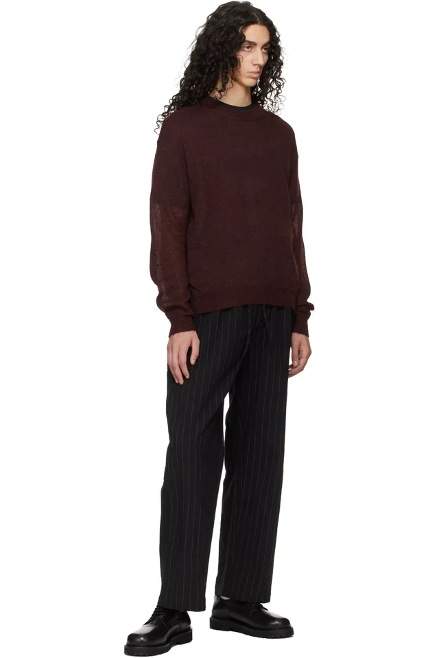 Studio Nicholson Burgundy Gulf Sweater, photo 4 of 4 from SSENSE