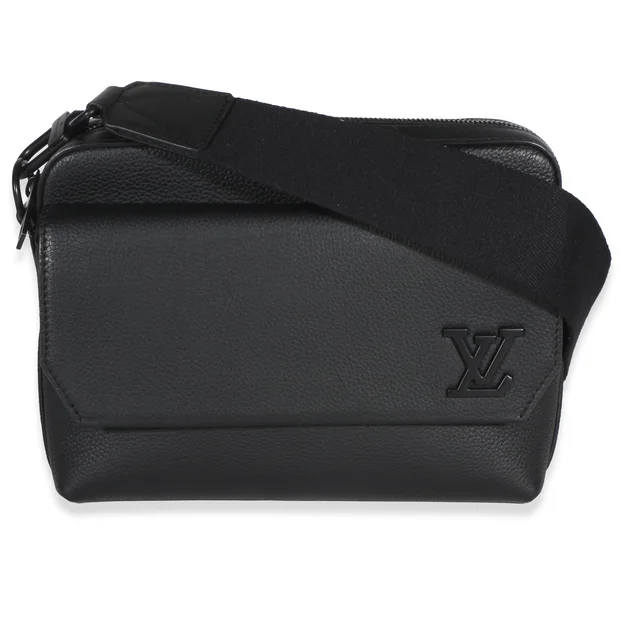 Louis Vuitton Black Calfskin Aerogram Fastline Messenger in Black Calfskin from myGemma