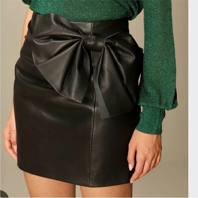 REDValentino By Valentino Garavani Leather Mini Skirt in black Leather from Poshmark