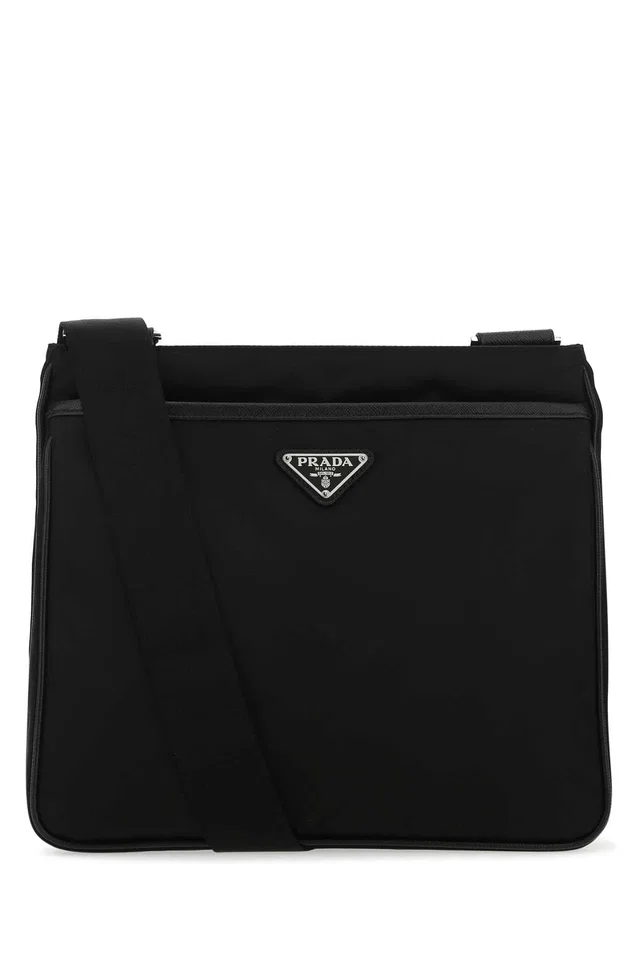 Prada Re-Nylon Crossbody Bag — Black Poliammidericiclata-vitello in Black Nylon from HEWI