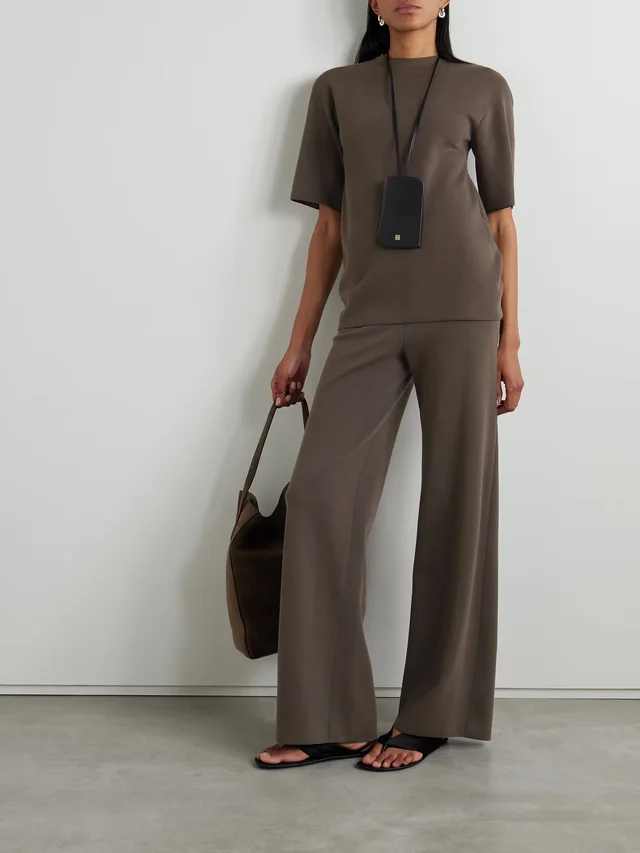 FFORME Dwyn wool and cotton-blend T-shirt in Beige, photo 2 of 2 from NET-A-PORTER (Canada)
