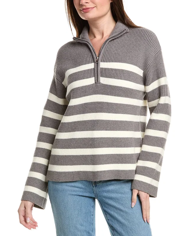 English Factory Striped 1/2-Zip Sweater, image 1 of 1 from Gilt