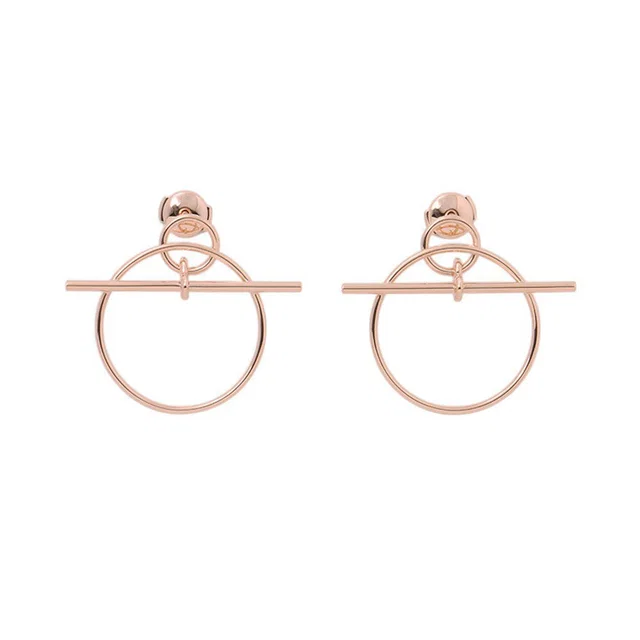 Hermès Echappee Loop Earrings Size PM 18K Pink Gold in Pink from GALLERY RARE