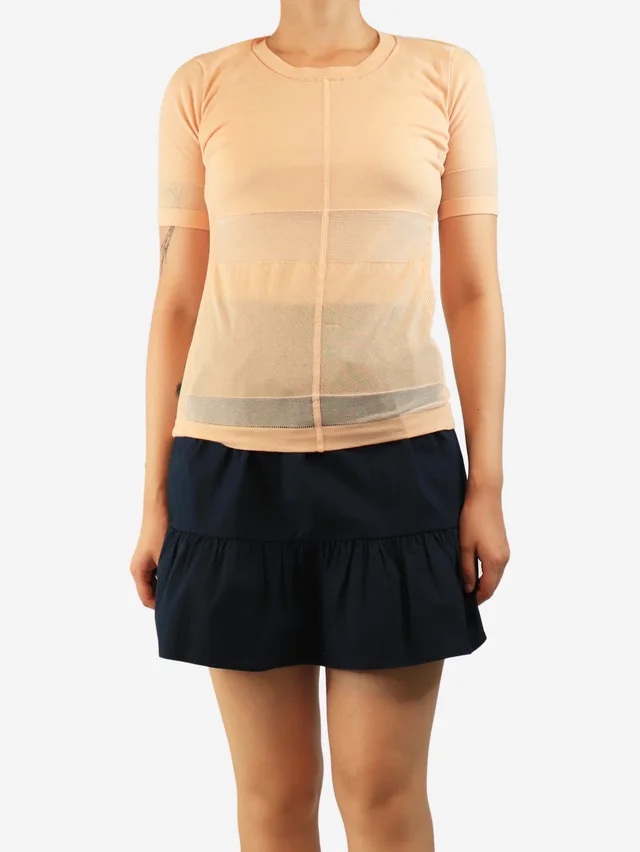 Louis Vuitton Peach cotton-blend knit top - size M from Sign of the Times