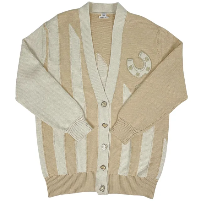 Hermès Knit Cardigan Top Cotton Nylon Beige in Beige Nylon from The Reluxe