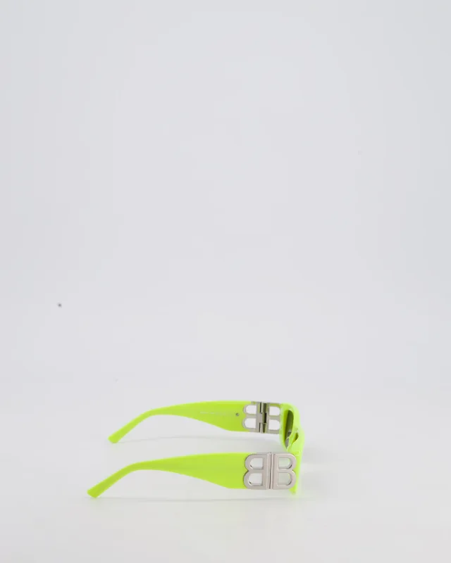 Balenciaga Neon Yellow Acetate Dynasty Sunglassess in Yellow from Sellier, photo 3 of 4
