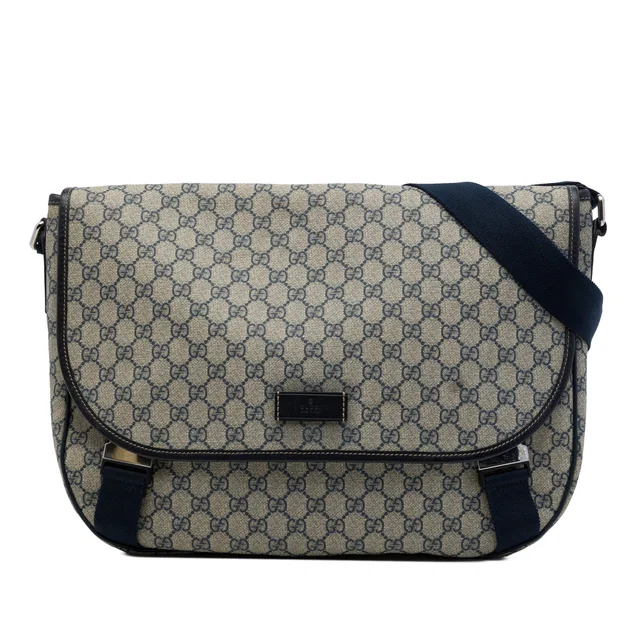 Beige Gucci GG Supreme Messenger Bag in Beige Coated canvas from Designer Revival