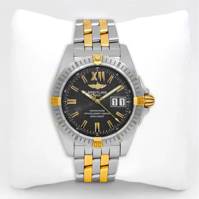 Breitling Cockpit B49350 Black Dial Two-Tone Automatic Luxury Watch in Black from Truefacet