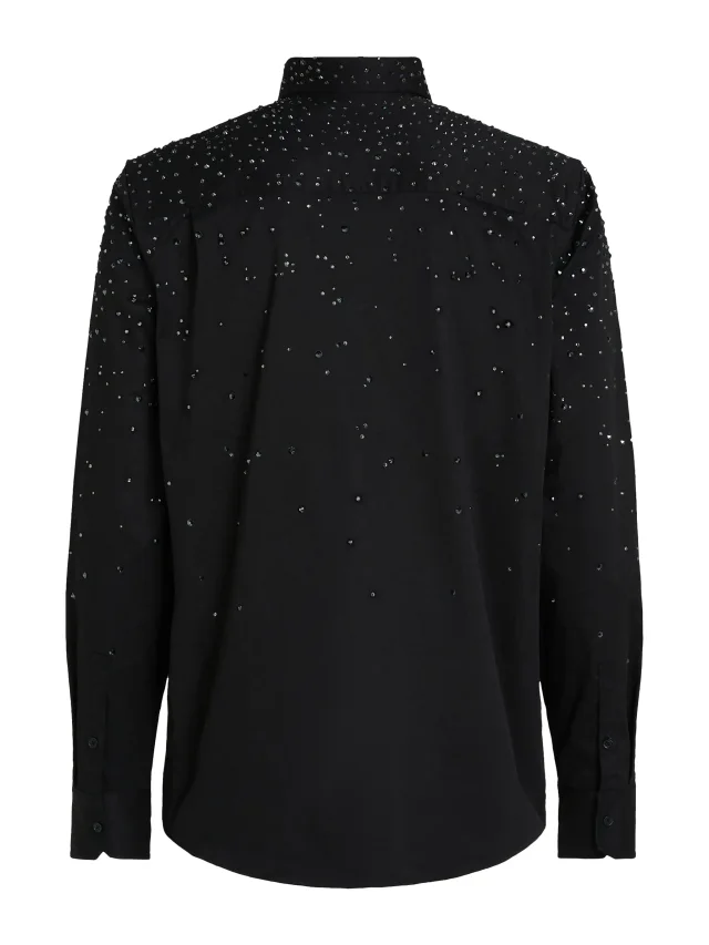 Karl Lagerfeld rhinestone-dégradé shirt in Black, photo 2 of 2 from FARFETCH