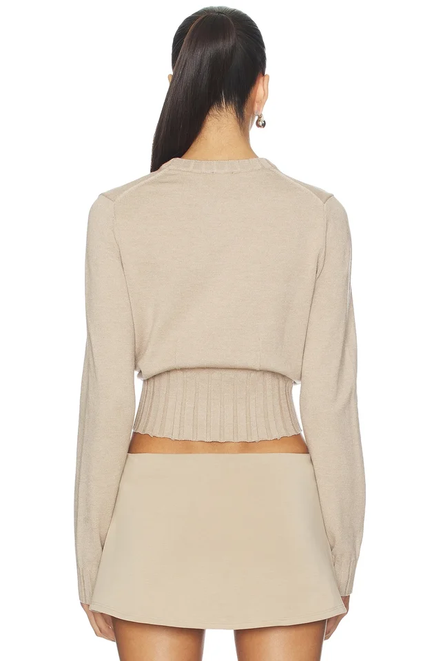 Geel Dennis Cardigan in Mushroom, photo 4 of 5 from REVOLVE (Canada)