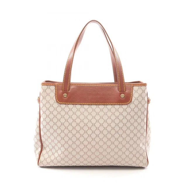 Celine Tote Bag Macadam Beige Brown Canvas Leather in Brown Canvas from The Reluxe