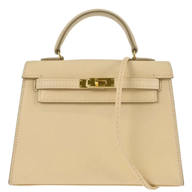 Hermès Parchemin Swift Mini Kelly 15 Sellier 2way Shoulder Handbag in Swift leather from AMORE Vintage Tokyo