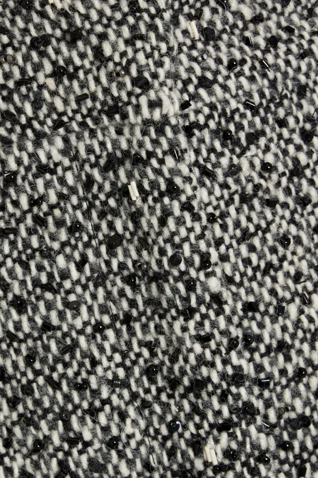Valentino Garavani Bead-Embellished Wool-Tweed Shorts in Black, photo 4 of 4 from THE OUTNET