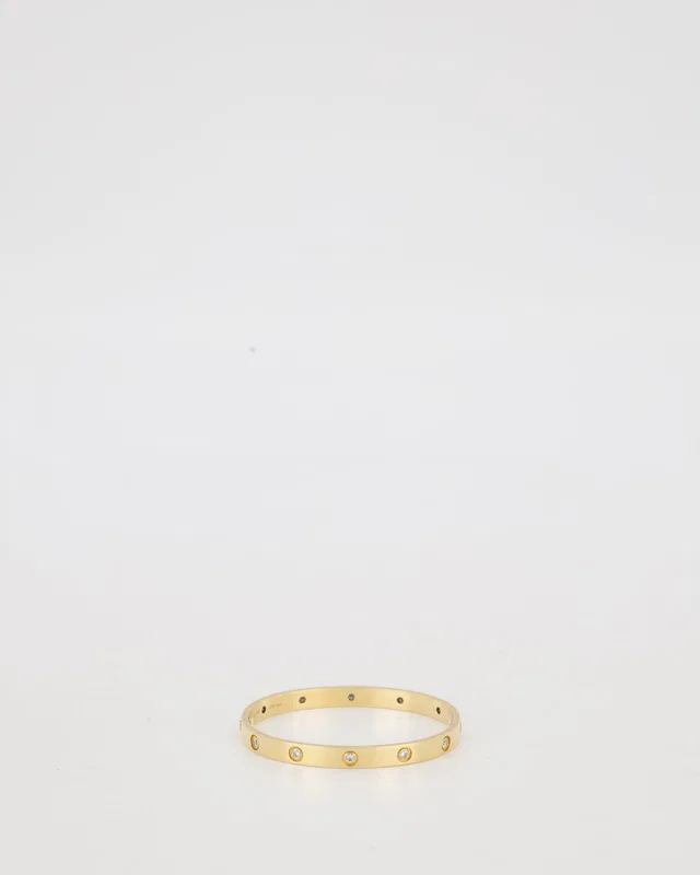 Cartier Love Bracelet in 18K Yellow Gold with Diamonds 750/1000 Size 18 in Yellow from Sellier