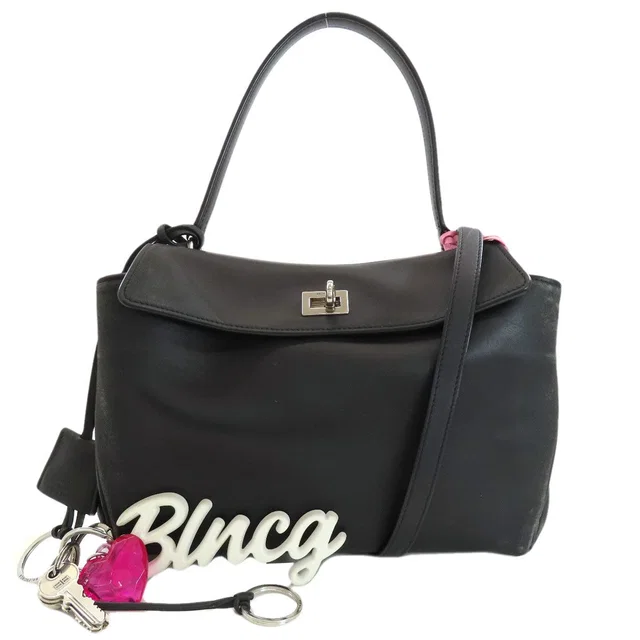 Balenciaga Rodeo Small 2-Way Handbag Calfskin in Calfskin from The Reluxe