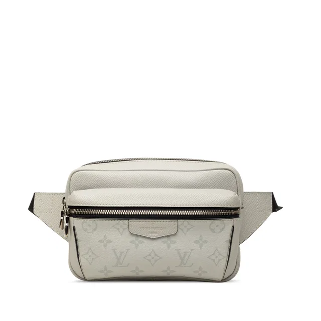 White Louis Vuitton Monogram Taigarama Outdoor Bumbag Belt Bag in White Coated canvas from Designer Revival