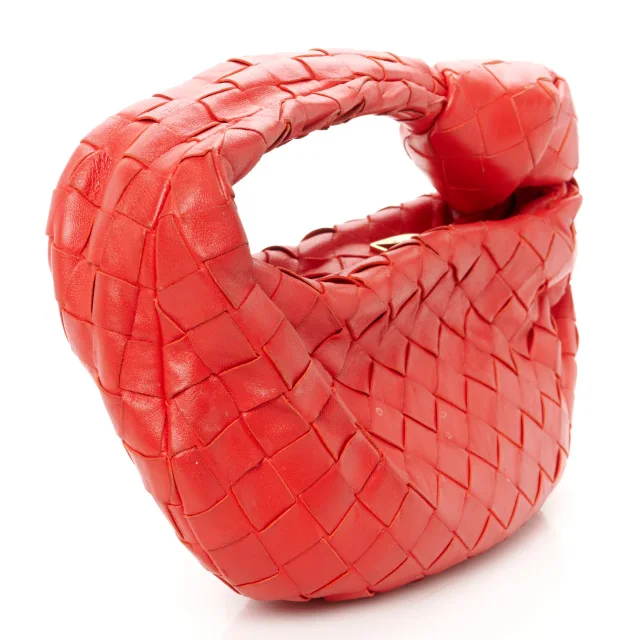 Bottega Veneta Nappa Intrecciato Mini Jodie Red in Red Nappa leather from FASHIONPHILE, photo 3 of 10